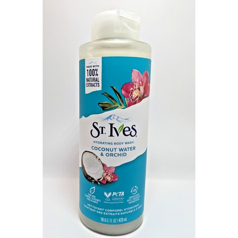 St Ives Hydrating Body Wash COCONUT‎ WATER & ORCHID 16 oz NEW